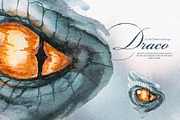 Hand Painted Draco Clipart Set, a Decorative Illustration by ArtCreationsDesign (Thumbnail 11 of 13)