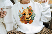 Quirky Funny Bee Clipart, an Illustration by Sublimation Artist (Thumbnail 4 of 6)