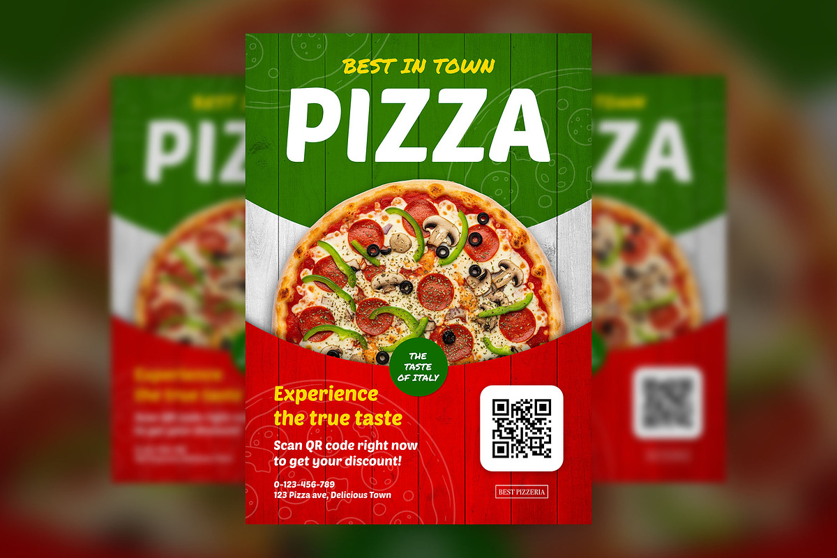Italian Pizza Restaurant A4 Flyer