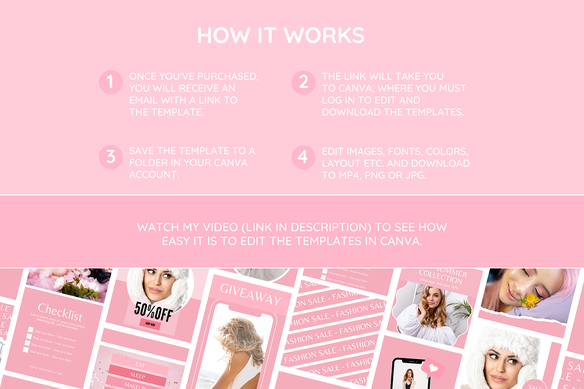 Business Card Template - Pink, a Business Card Template by SunshineStudioBoutique (Photo 8 of 9)