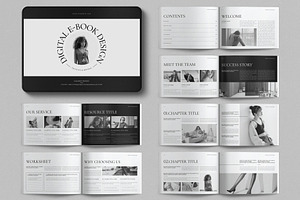 Digital Ebook Template Landscape, a Brochure Template by E-Type