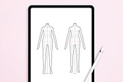 Body Template for Fashion Design A4, an Illustration by HYDNSTUDIO (Thumbnail 9 of 9)