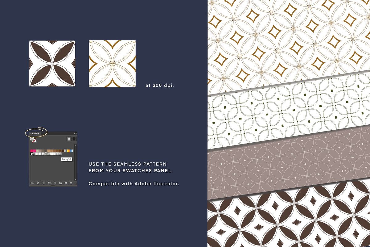 Batiq Seamless Pattern | Kawung, a Pattern Graphic by aquene (Photo 2 of 9)