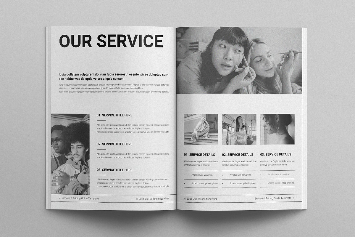 Service & Pricing Guide Template, a Brochure Template by E-Type