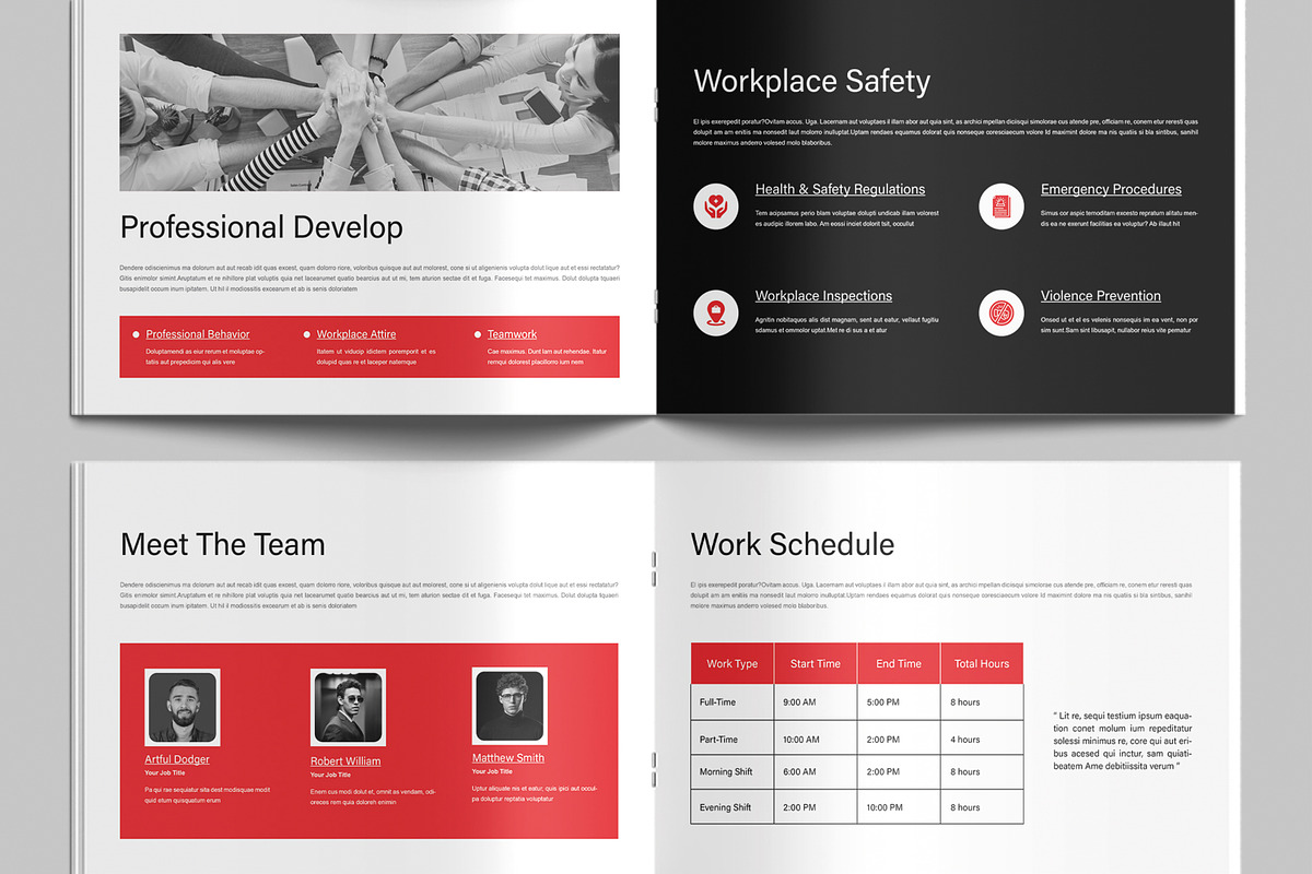HR Employee Handbook Template, a Brochure Template by MightyDesign (Photo 5 of 9)