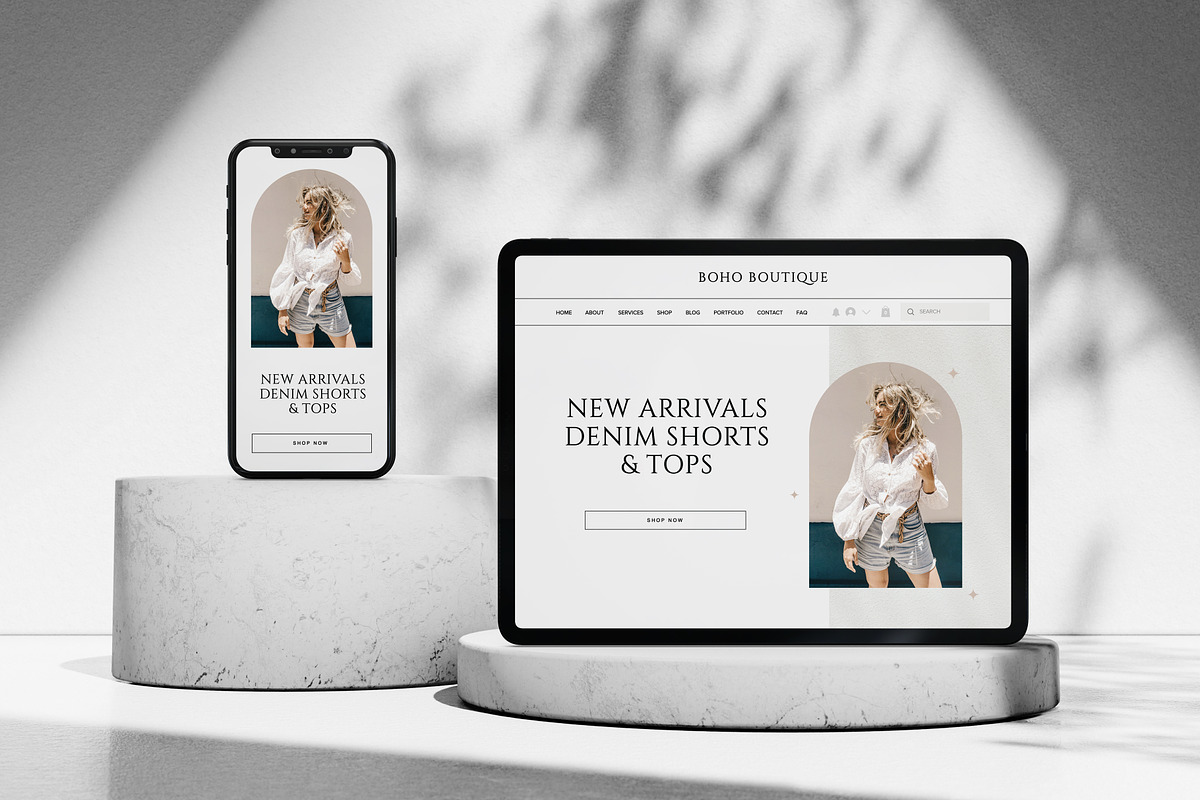 Boho Wix Website Template, a Wix Template by Studio Luxe Creative (Photo 6 of 12)