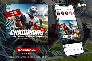 Baseball Flyer Template, a Flyer Template by Rmbimo