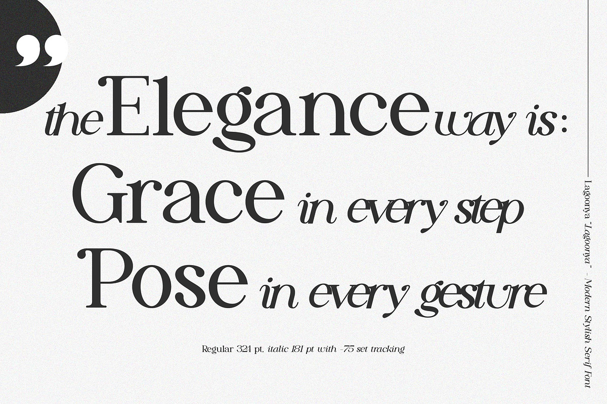 Lagoonya | Modern Stylish Serif, a Serif Font by gracetype_studio (Photo 6 of 13)