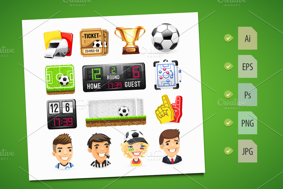 Soccer Icons Set preview 2