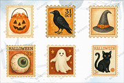 Halloween Postage Stamp Clipart, an Illustration by designcity5 (Thumbnail 2 of 5)