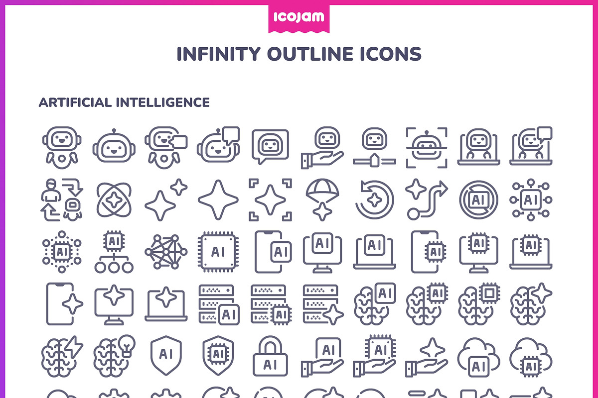 2100+ Infinity Outline icons, an Outline Icon by Icojam store (Photo 12 of 12)