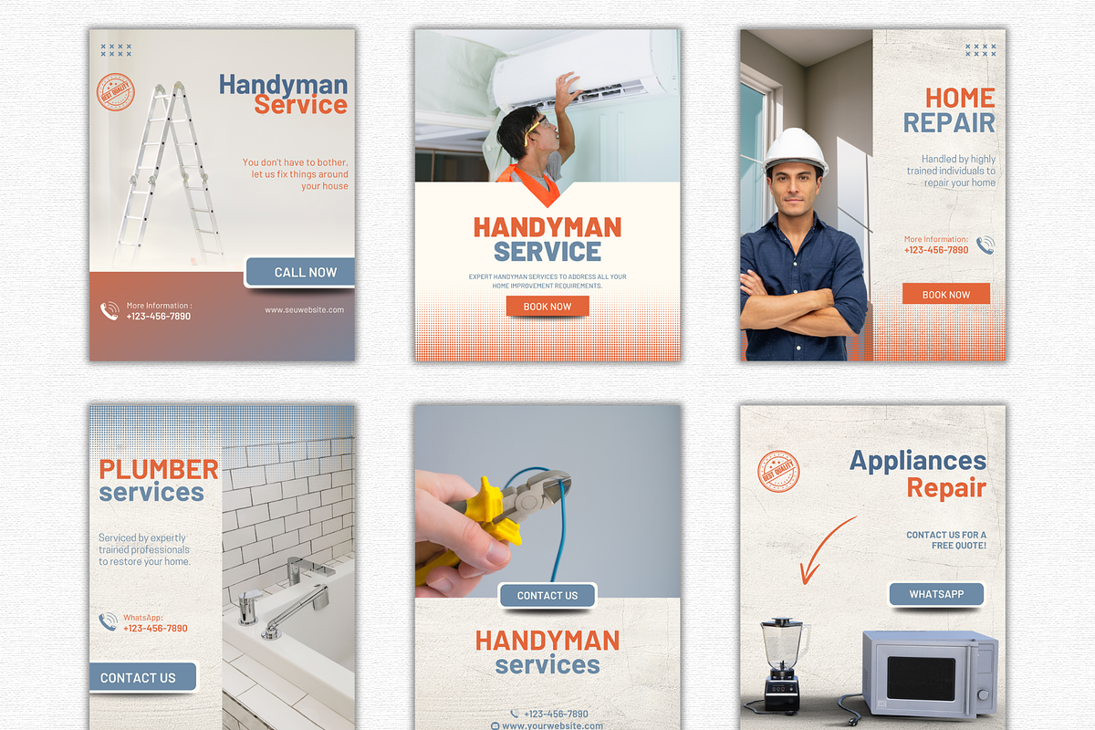 Handyman Canva Templates, a Social Media Template by Talipic Designs (Photo 4 of 7)