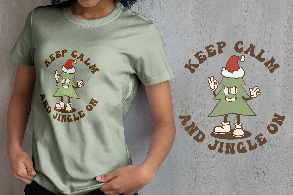 Christmas Tree Vintage Cartoon, an Illustration by vectstudio (Photo 5 of 5)