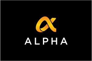 Symbol alpha gold color