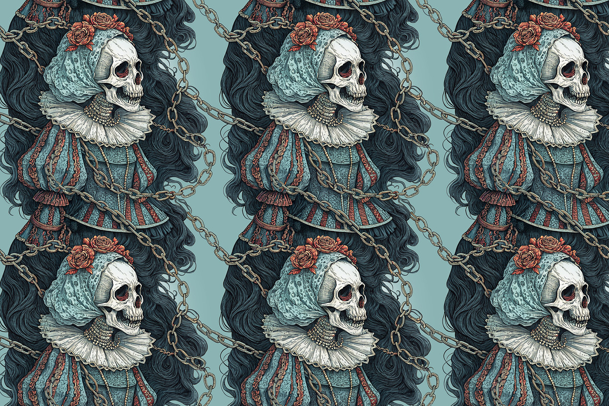 Seamless Pattern Set Gothic Classics, a Pattern Graphic by Designs by Helen Trupak (Photo 5 of 8)