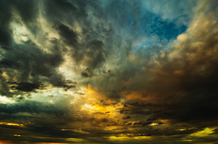 Awesome stormy sunset sky, a Nature Photo by Shootdiem