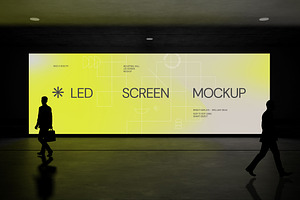Industrial Hall LED Screen Mockup, a Device Mockup by fakhroo