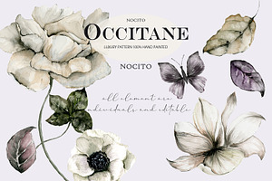 Occitane, Botanical Seamless Pattern