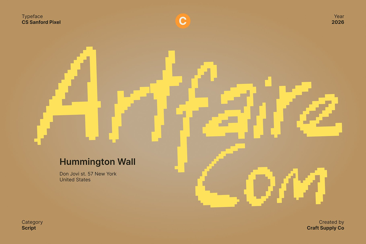 CS Sanford Pixel, a Handwritten Font by Craft Supply Co. (Photo 4 of 8)