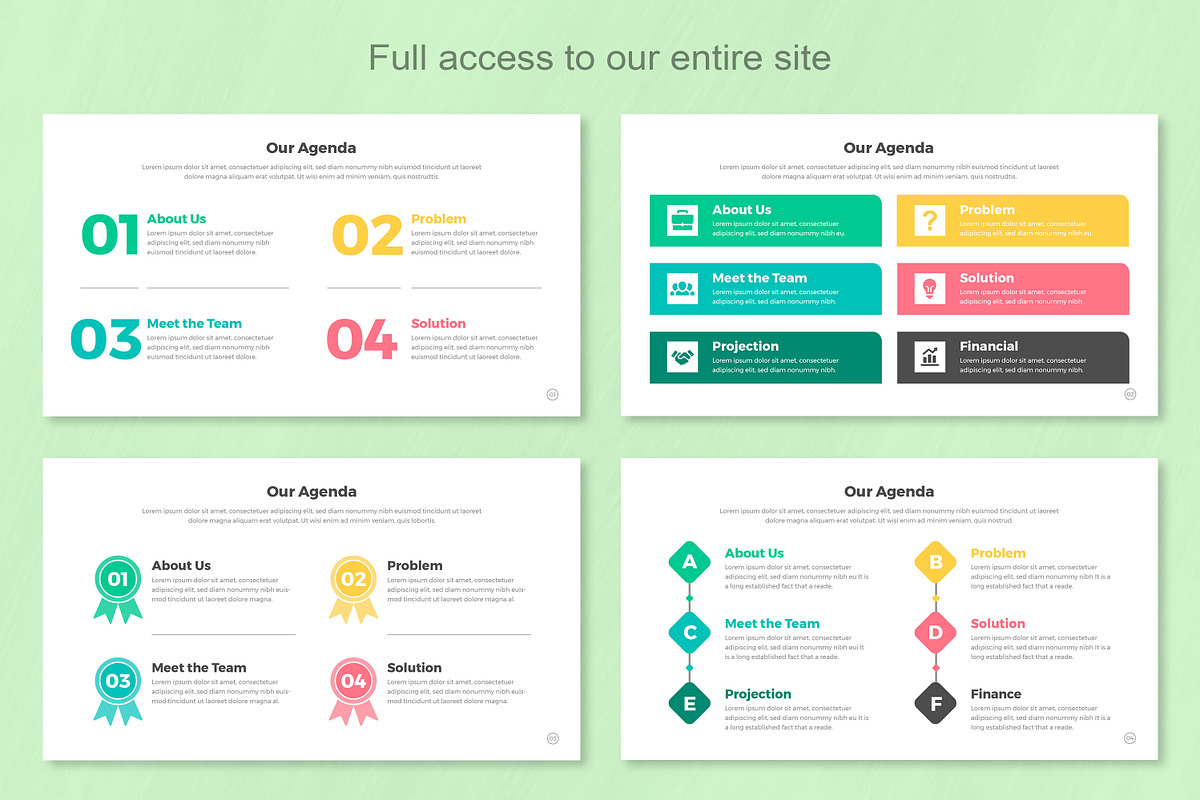 Agenda infographic Keynote, a Templates & Theme by Mighty-Slide (Photo 2 of 8)