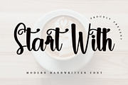 Start With, a Handwritten Font by FreshTypeINK (Thumbnail 1 of 7)