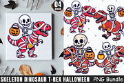 Skeleton Dinosaur T-Rex Halloween PN, a Graphic by Cut File (Thumbnail 1 of 5)