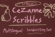 Cezanne Scribbles Inky Display Font, a Handwritten Font by Nonceni (Thumbnail 1 of 11)