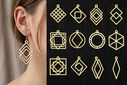 Geometric Earring SVG Cut Files, an Object Graphic by Libby Wishes (Thumbnail 2 of 3)