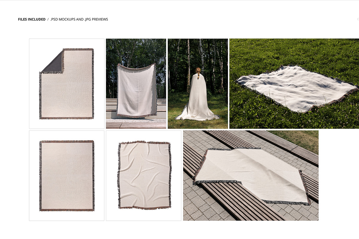 80x60 Jacquard Woven Blanket Mockup, a Merchandise Mockup by creatsy5 (Photo 2 of 12)