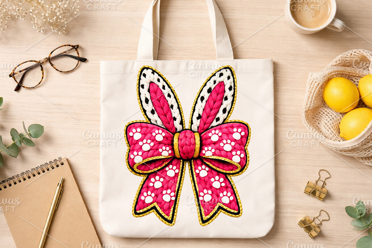 Easter Bunny Bow PNG, an Illustration by Canvas Craft (Photo 6 of 6)