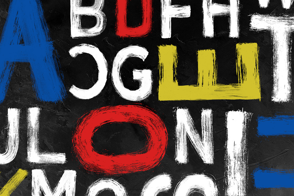 Handpainted Rough Brush SVG Fonts preview 6