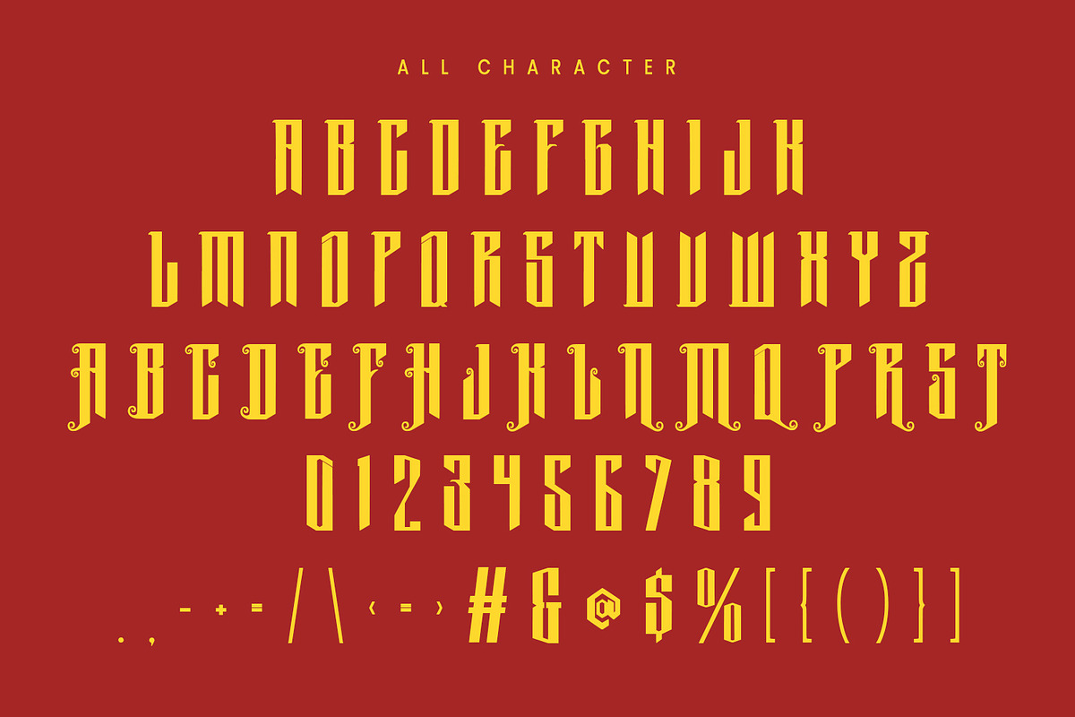 Pholest Horror Sans Display Font, a Blackletter Font by Maulana Creative (Photo 6 of 7)