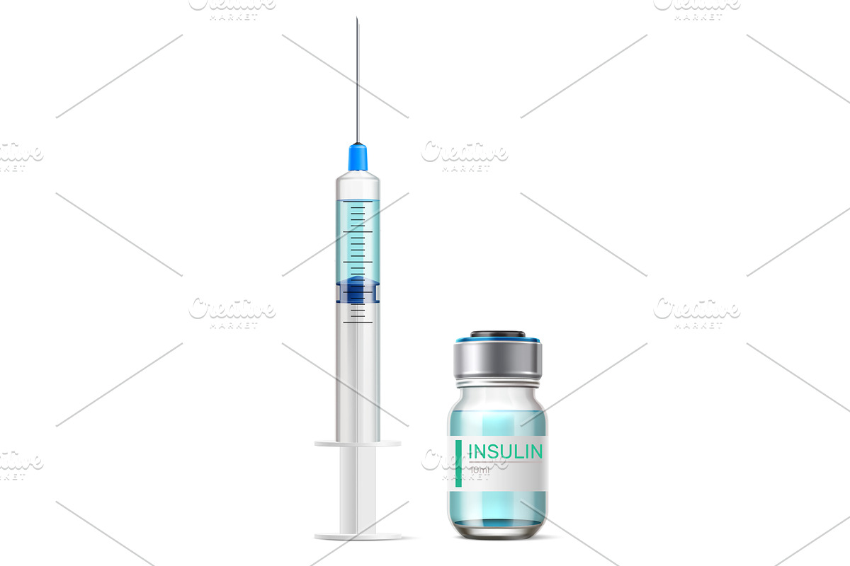 Plastic medical syringe with needle, an Object Illustration by Vectorbuum
