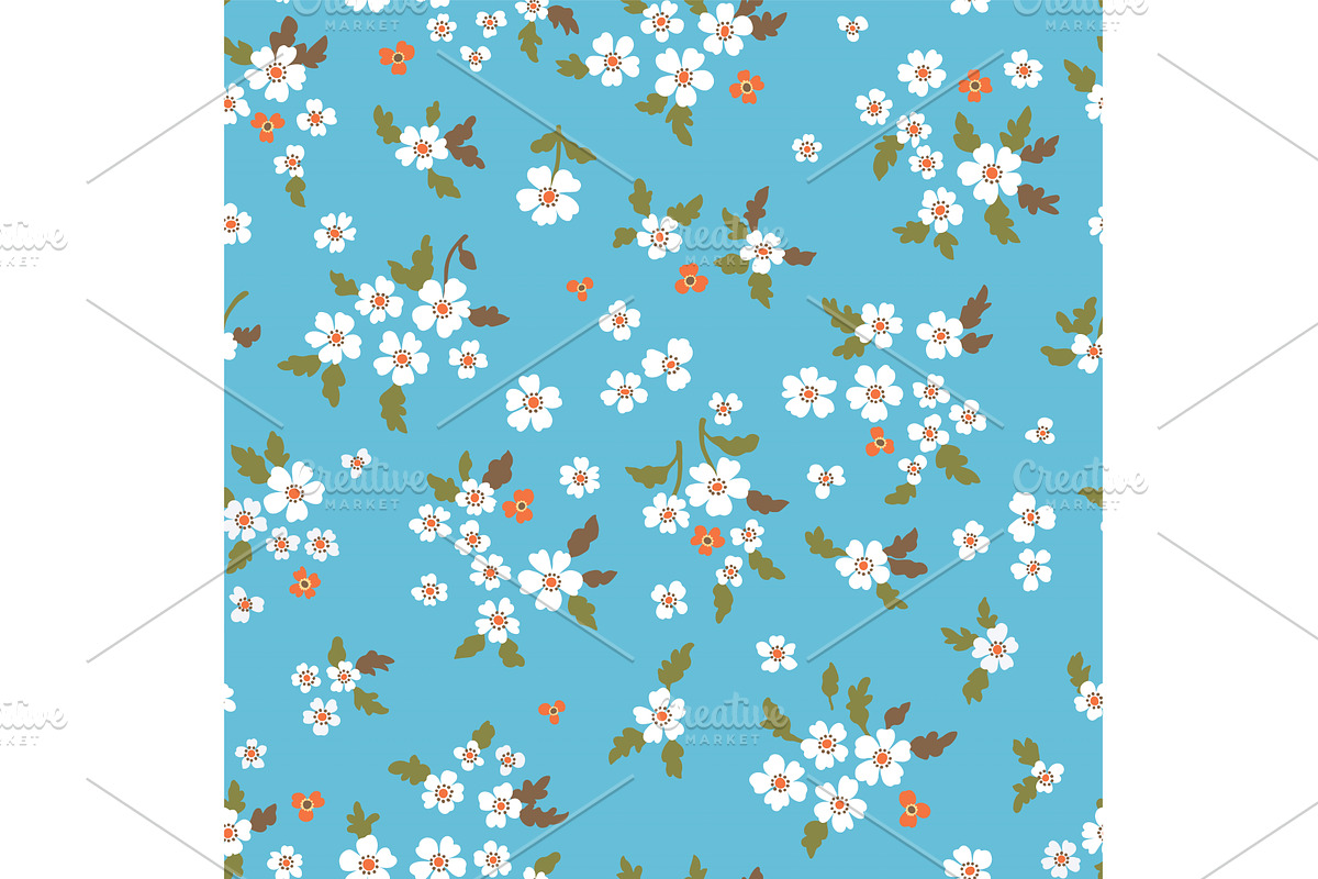 Vector floral seamless pattern, an Illustration by julia-vasileva