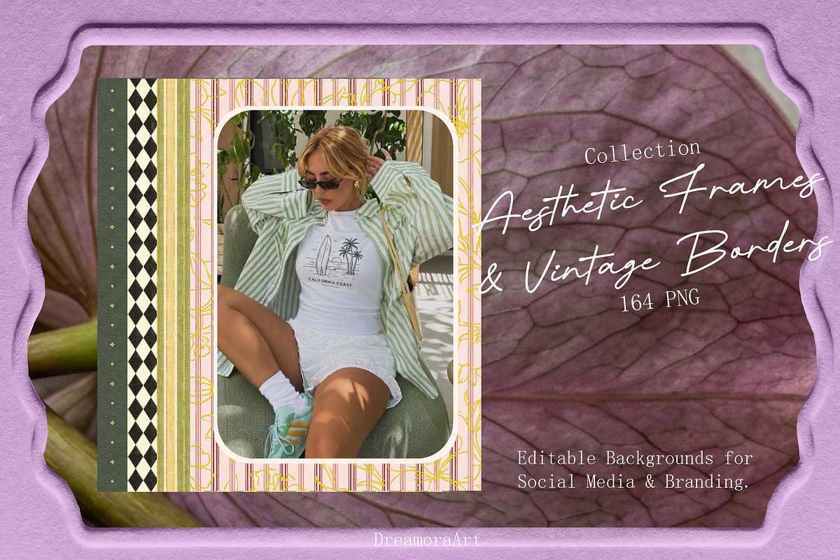 Embossed Paper Aesthetic Frames, an Object Graphic by DreamoraArt (Photo 1 of 12)