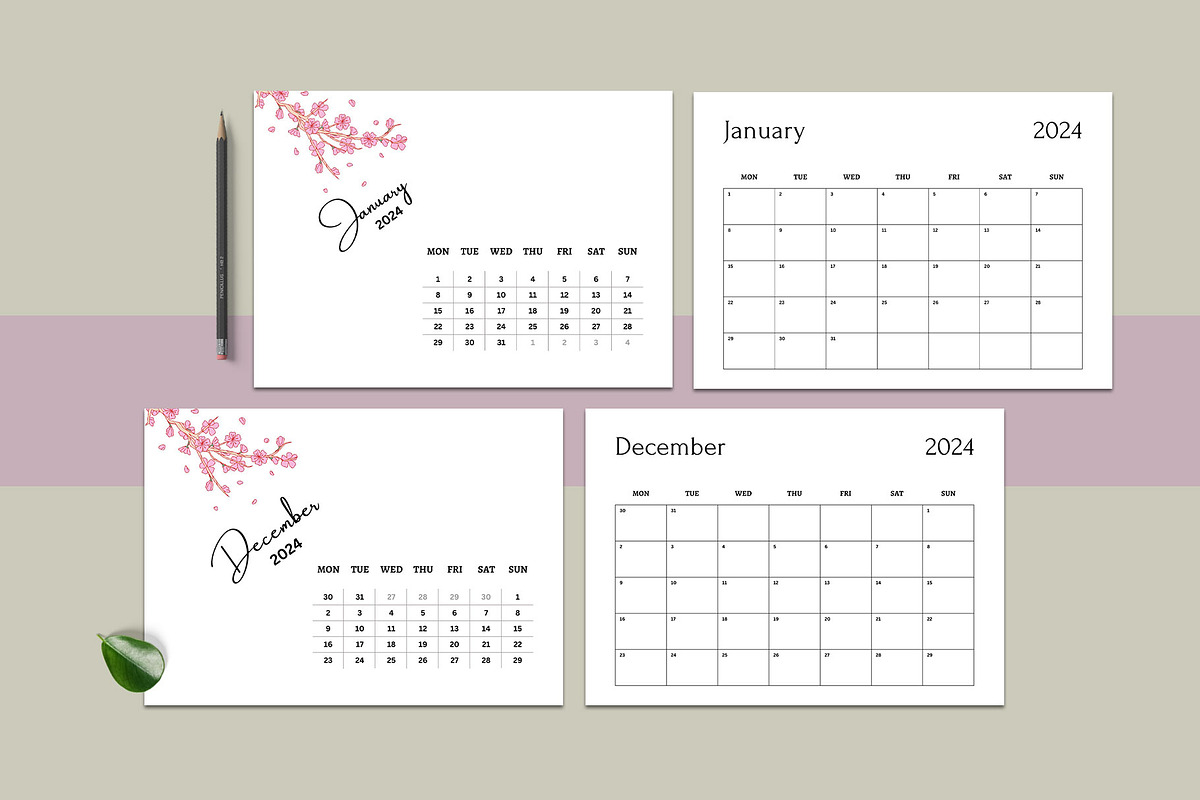 Calendar Template/Calendar 2024, a Stationery Template by Design Zone (Photo 4 of 6)