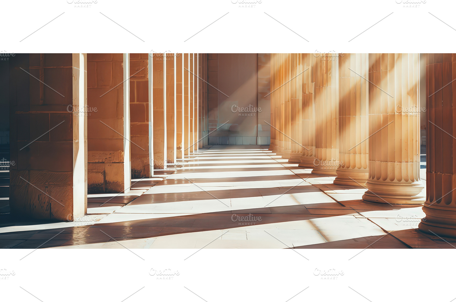 Classical Stone Columns in Warm, an Architecture Photo by piter.goskov