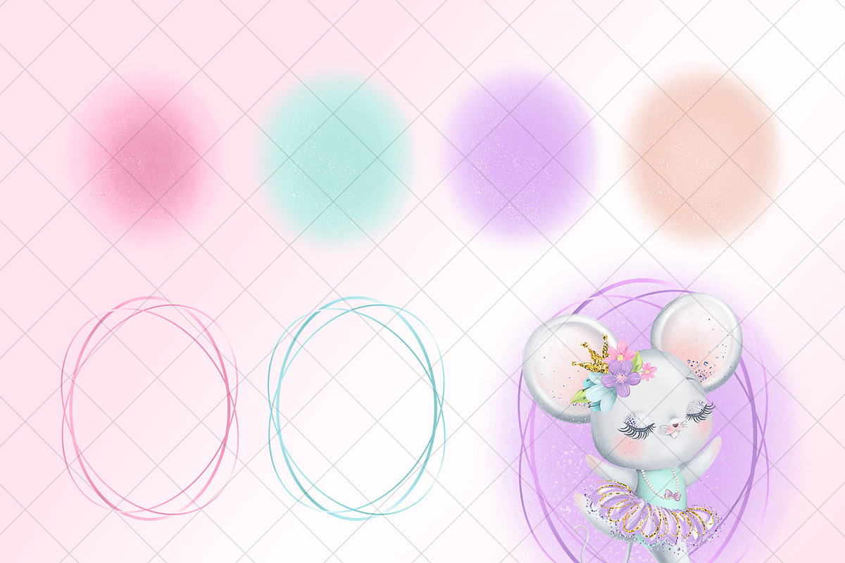 My Cute Ballerina Clipart, a Decorative Illustration by Masha  Studio (Photo 10 of 11)