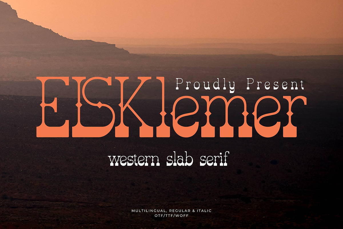 Elsklemer | Western Slab Serif, a Slab Serif Font by Denustudios (Photo 1 of 15)