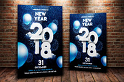 New Year Party Flyer Template, a Flyer Template by MergeIdea (Thumbnail 1 of 2)