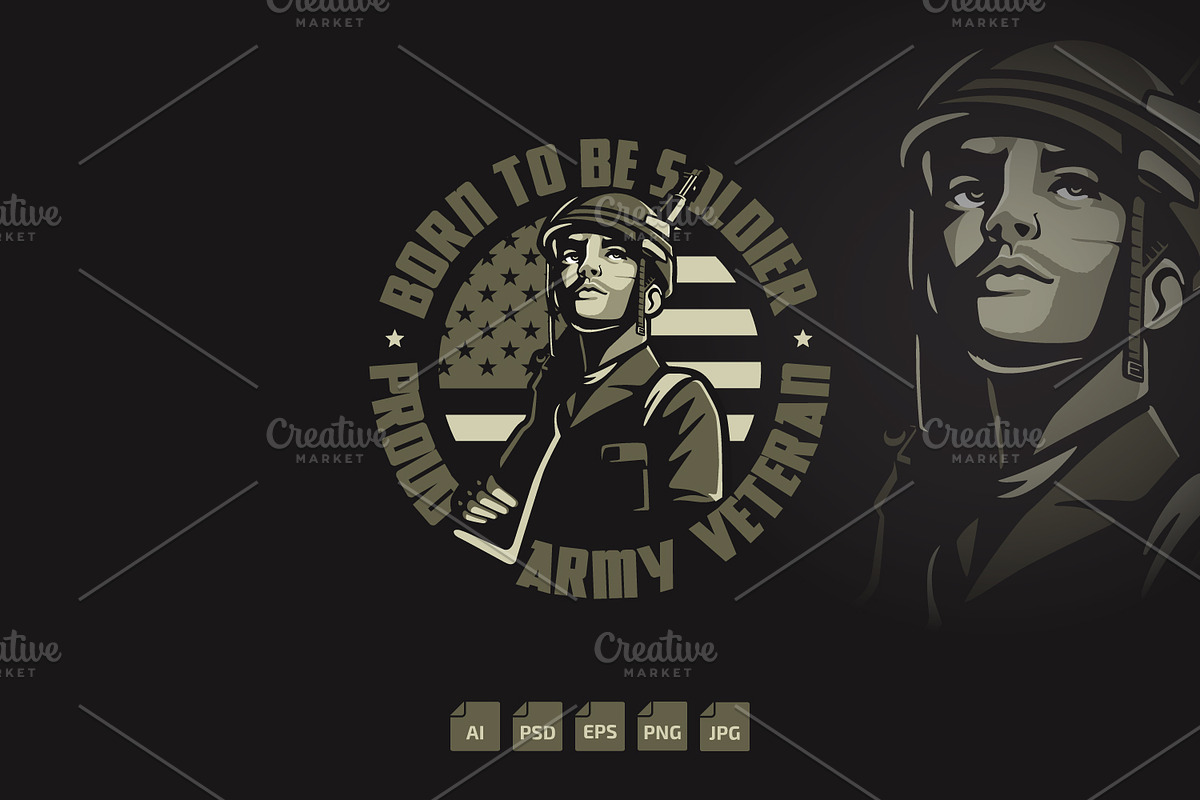 Proud Army Veteran Tshirt, a Branding & Logo Template by tkzgraphic (Photo 1 of 2)