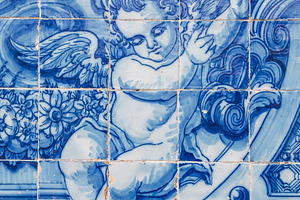 Portuguese tiles containing artistic, traditional, and old