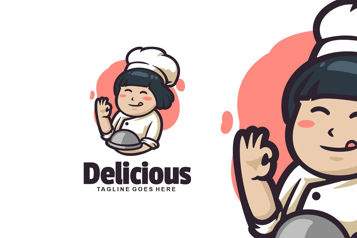 Delicious Cartoon Logo Design., a Branding & Logo Template by VectorCraft