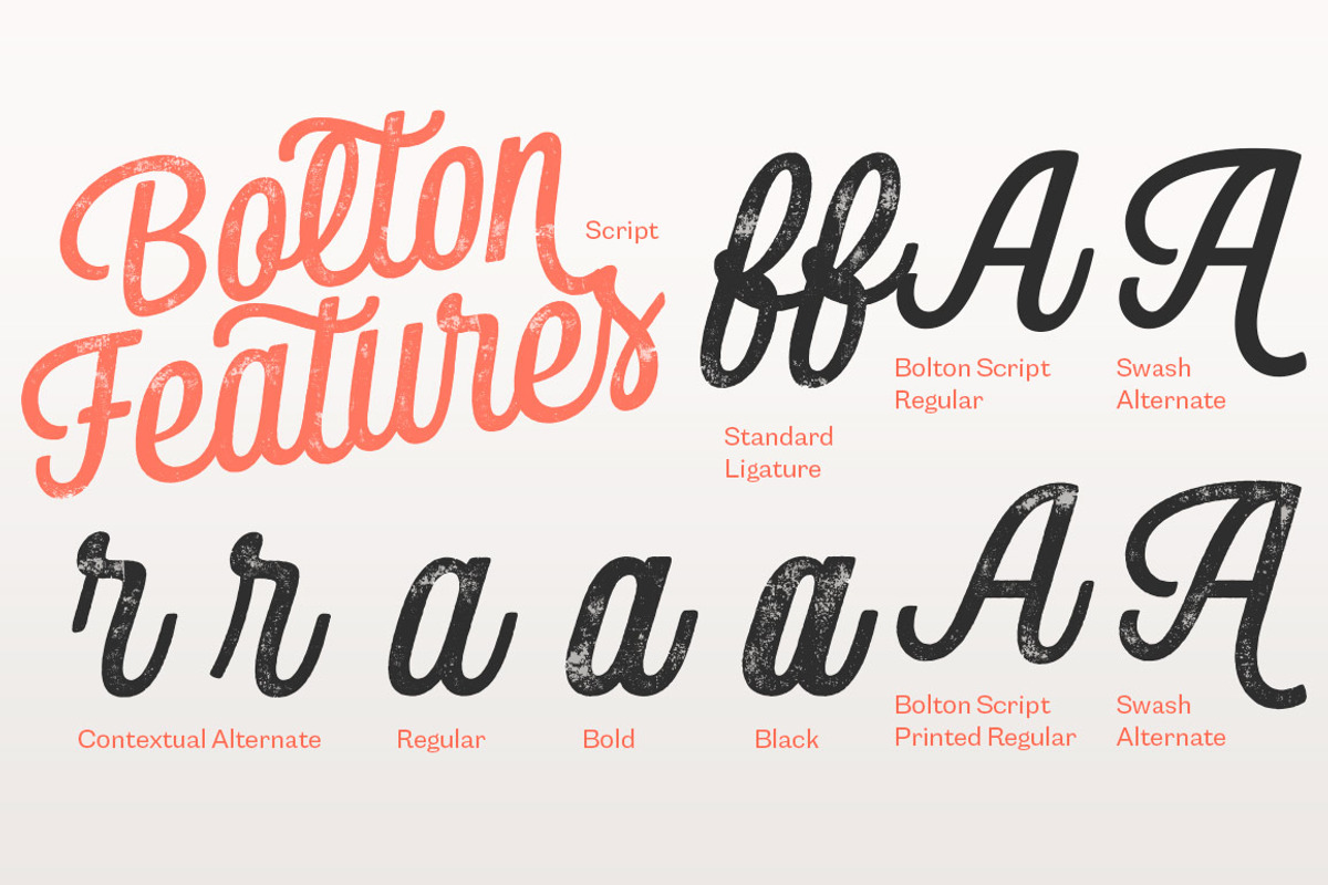 Bolton Font Pack -25% off sale, a Script Font by Fenotype (Photo 10 of 10)