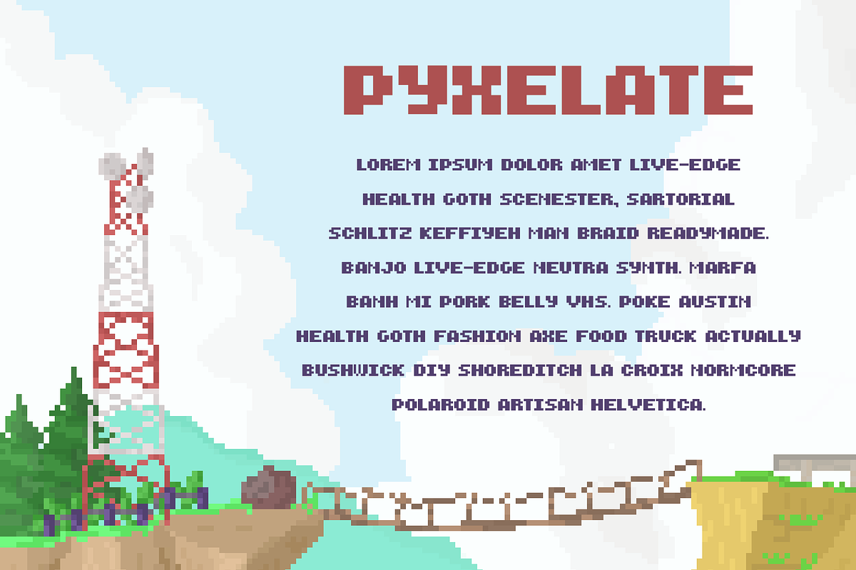 Pyxelate - Retro Pixel Font preview 2