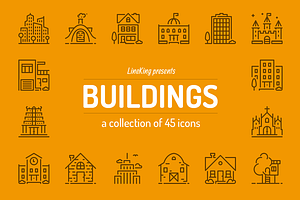 Buildings Line Icons