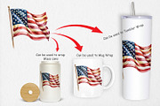 Watercolor American Flag, a Graphic by Artnoy (Thumbnail 4 of 5)