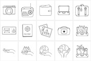 Hand Drawn Line Travel Icons, an Outline Icon by NatalieArtShop (Thumbnail 12 of 16)