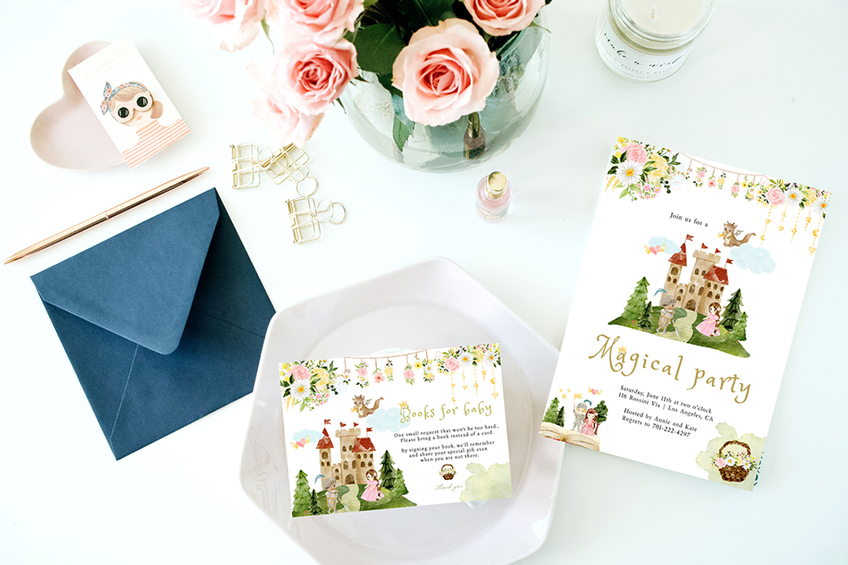 Princess and knight clipart, a Decorative Illustration by heyiamalice (Photo 10 of 13)