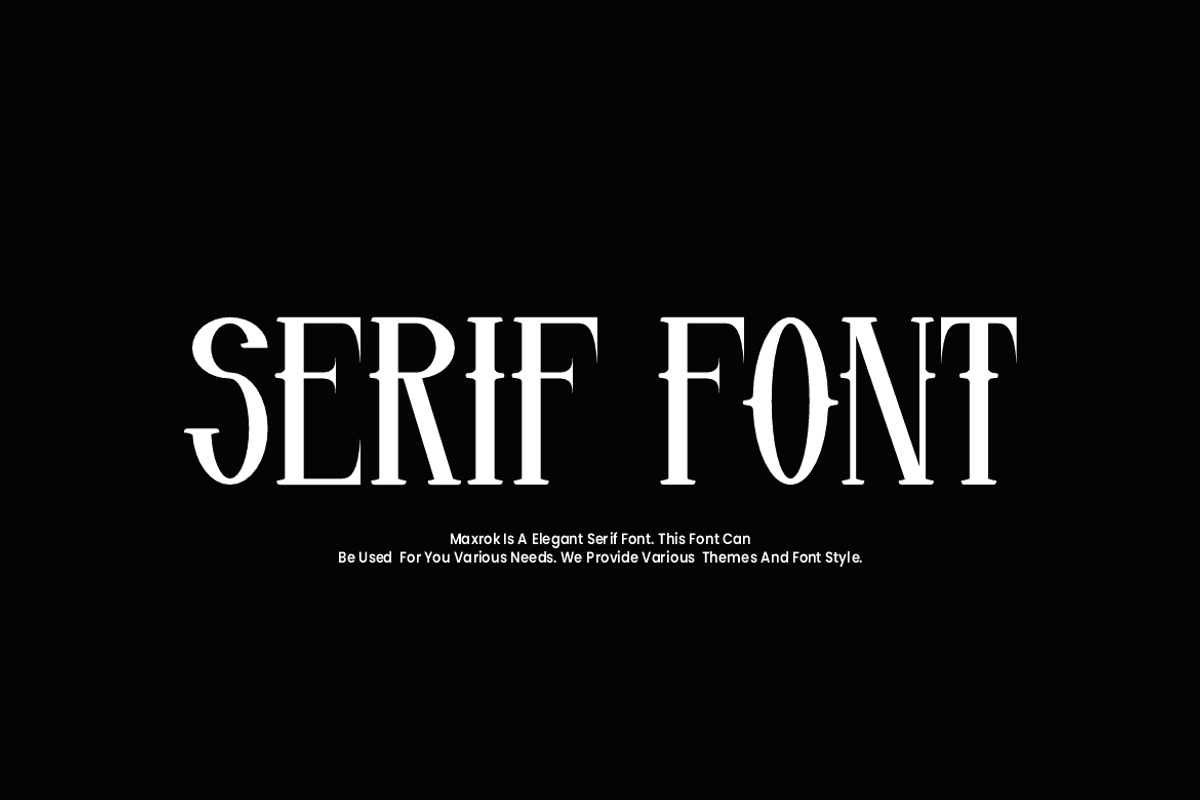 Maxrok - Elegant Serif Font, a Serif Font by Iqsiart Studio (Photo 2 of 8)